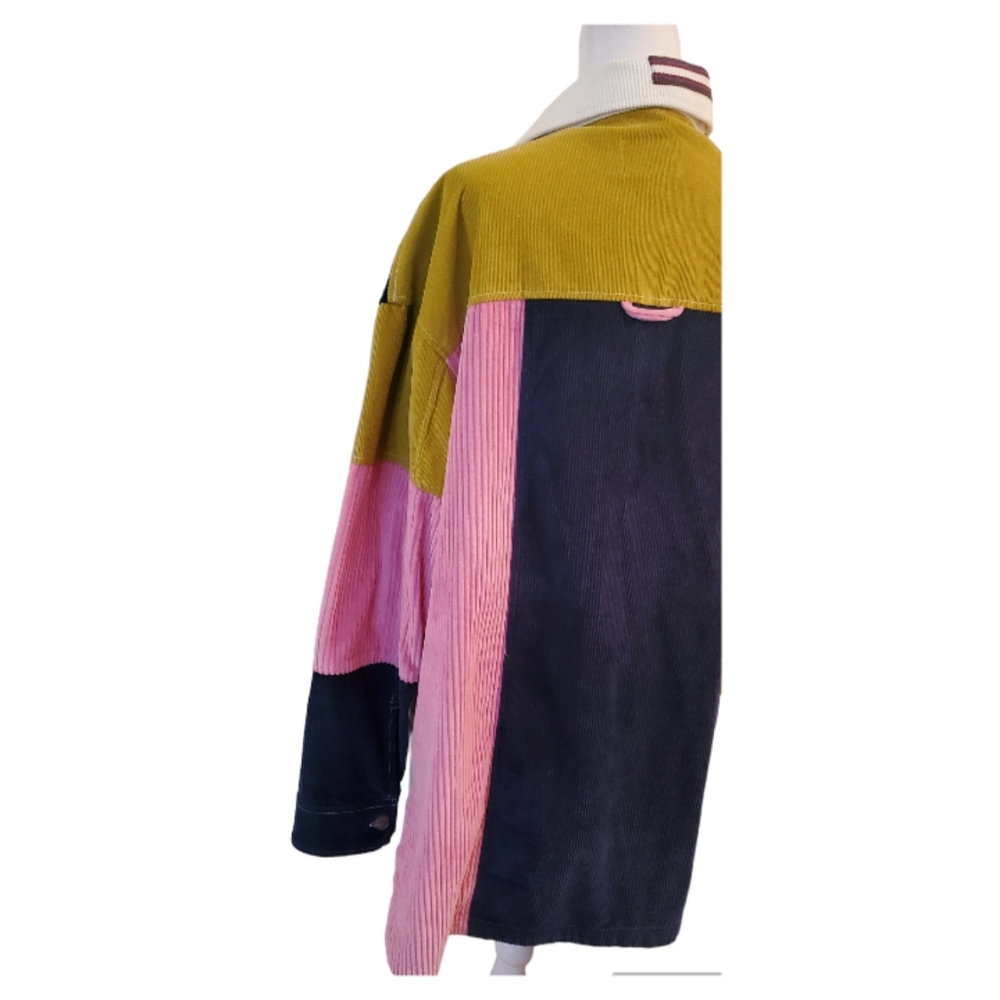 BDG Colorblock Corduroy Shacket in Pink, Mustard, Navy, Cream - Picture 6 of 16
